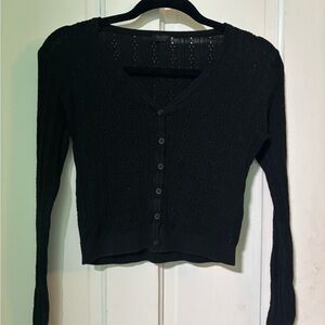 Brandy Melville Black Button-Up Cardigan